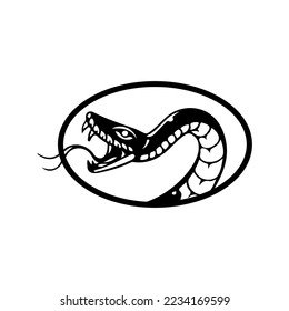 vector illustration of a snake with a circle