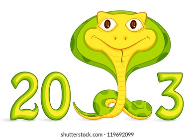 vector illustration of snake Happy New Year