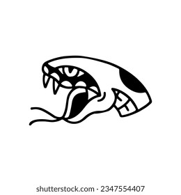 ilustración vectorial de la cabeza de serpiente