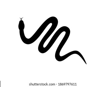 Vector illustration of a snake icon on a white background