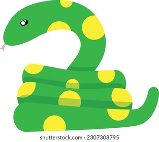 Ilustración vectorial de una serpiente. Reptile.