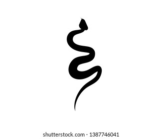 Vector illustration. Snake shape icon. Snake silhouette illustration - Vector
