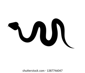 Vector illustration. Snake shape icon. Snake silhouette illustration - Vector
