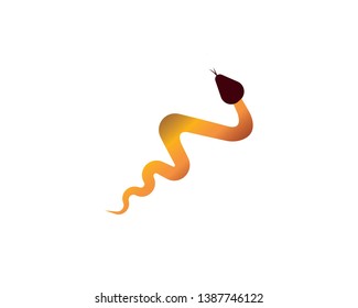 Vector illustration. Snake shape icon. Snake silhouette illustration - Vector
