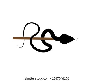 Vector illustration. Snake shape icon. Snake silhouette illustration - Vector
