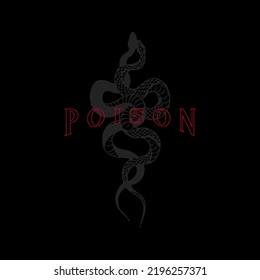 vector illustration of snake silhouette concept