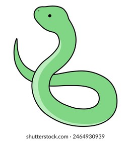 Vector illustration of snake. Zodiac signs, New Year's cards