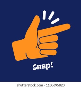 vector illustration of a snap of the fingers