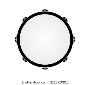 Vector illustration of snare drum icon on white background.