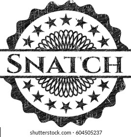 Vector illustration of Snatch chalkboard emblem on black board

