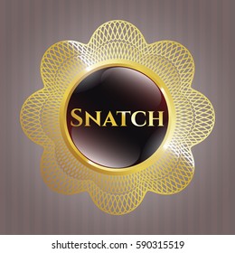 Vektorgrafik des Snatch Gold-Badges in Maroon Color
