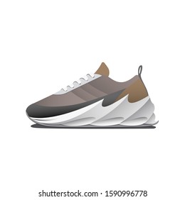 Vector illustration of a sneaker for sports, fitness, running. Sport shoes.