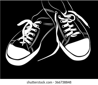 Vector illustration of sneakers.