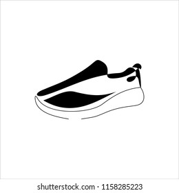 Vector illustration of sneakers. Sports shoes in a line style.
