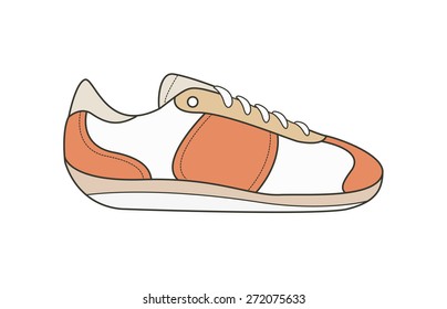 Vector illustration of sneakers for your design