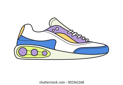 Vector illustration of sneakers for your design