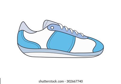 Vector illustration of sneakers for your design