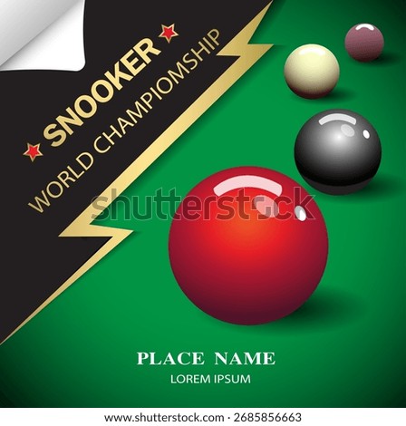 Vector illustration of a snooker tournament logo.