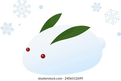 Vector illustration of snow bunny
