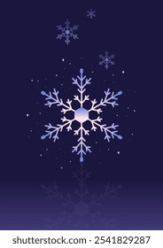 Vector illustration of snow crystals.