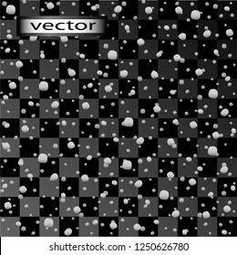 Vector illustration of snow flakes falling isolated on transparent background