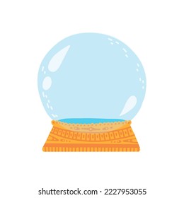 Ilustración vectorial de una bola de globo de nieve Año nuevo objeto de Navidad aislado en blanco