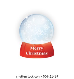 Vector illustration of a snow globe Christmas Christmas object isolated on a white background
