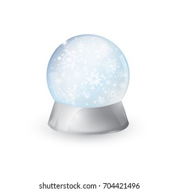 Vector illustration of a snow globe Christmas Christmas object isolated on a white background
