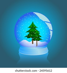 Vector illustration of a snow - globe over white. To see similar please visit my gallery.