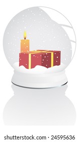 Vector illustration of a snow - globe over white. To see similar please visit my gallery.