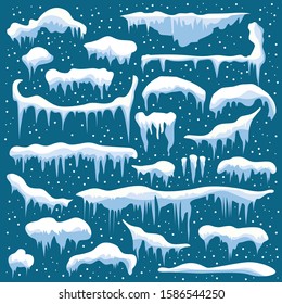 vector illustration of snow and ice, snow pack, ice pack