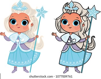 Vector Illustration of Snow Princess