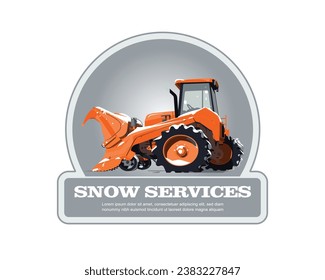 Vektorgrafik des Business-Emblems Schneeservice. 