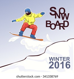 Vector Illustration OF SNOWBOARD