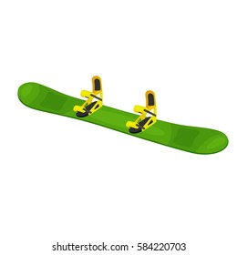vector illustration of Snowboard isolated on white background. Ski resort symbol