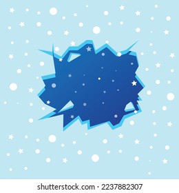 Vector illustration of snowfall and crushed ice. Ice mass.