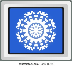 Vector Illustration of a Snowflake 