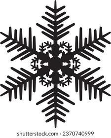 Ilustración vectorial de un copo de nieve