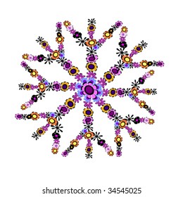 vector illustration of snowflake
