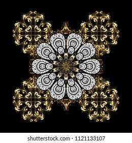 Vector illustration. Snowflake background. Vector christmas abstract colorful background with falling snowflake.