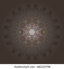 Vector illustration. Snowflake background. Vector christmas abstract colorful background with falling snowflake.