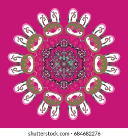 Vector illustration. Snowflake background. Vector christmas abstract colorful background.