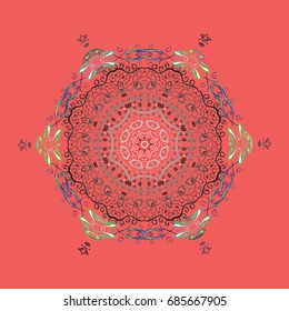 Vector illustration. Snowflake background. Vector christmas abstract colorful background 