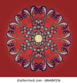 Vector illustration. Snowflake background. Vector christmas abstract colorful background with falling snowflake.