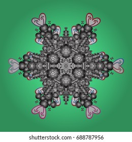 Vector illustration. Snowflake background. Vector christmas abstract colorful background with falling snowflake.