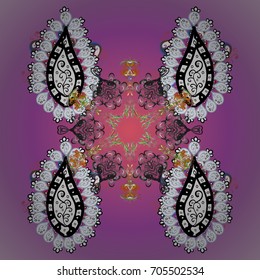 Vector illustration. Snowflake background. Vector christmas abstract colorful background with falling snowflake.