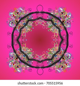 Vector illustration. Snowflake background. Vector christmas abstract colorful background with falling snowflake.