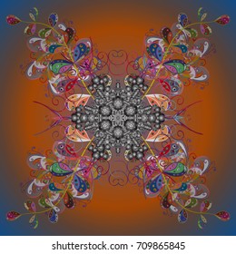 Vector illustration. Snowflake background. Vector christmas abstract colorful background with falling snowflake.
