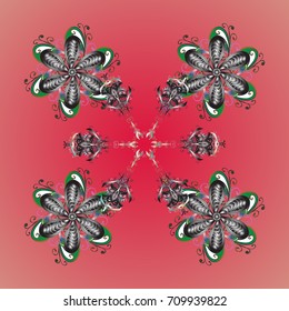 Vector illustration. Snowflake background. Vector christmas abstract colorful background with falling snowflake.