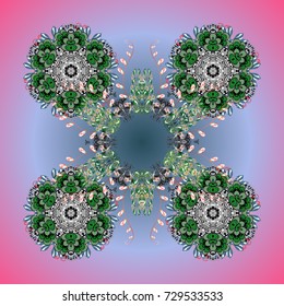 Vector illustration. Snowflake background. Vector christmas abstract colorful background with falling snowflake.